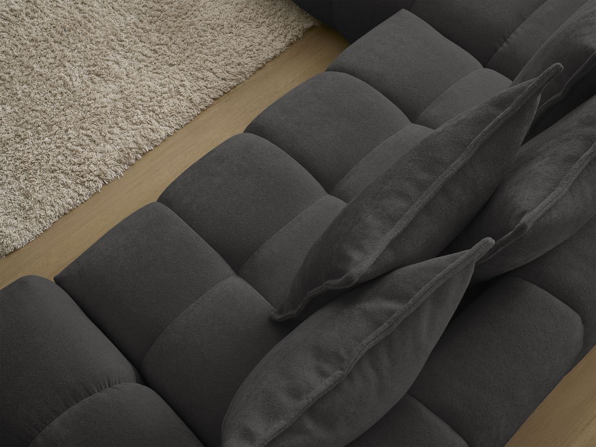 Canapé d'angle L convertible coffre EVEREST tissu texturé