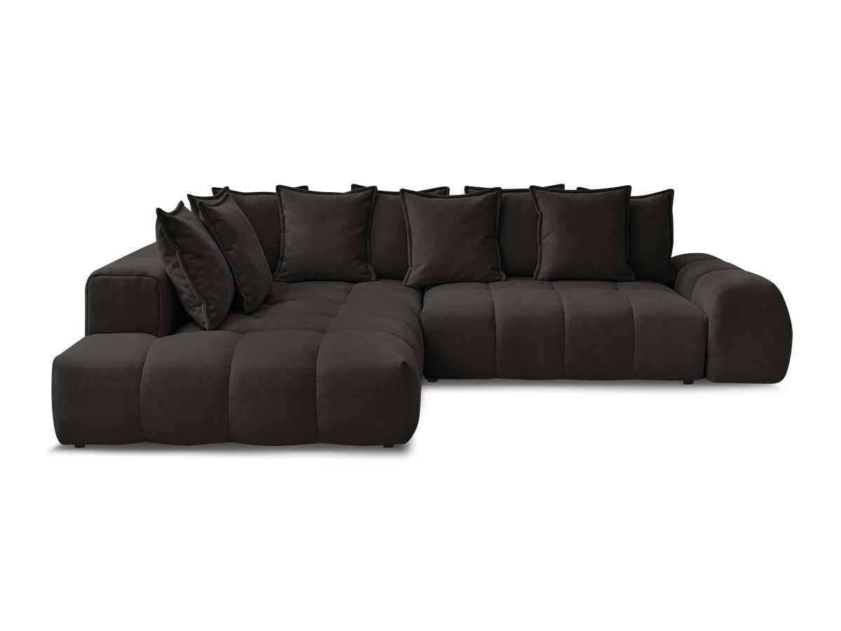 Canapé d'angle L convertible coffre EVEREST tissu texturé