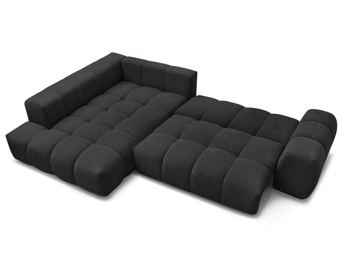 Canapé d'angle L convertible coffre EVEREST tissu texturé
