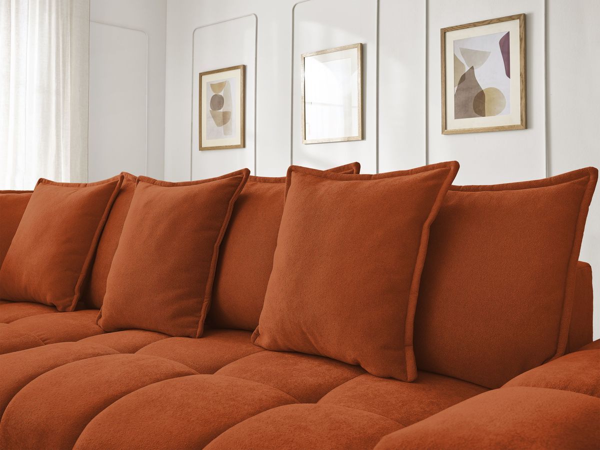 Canapé d'angle L convertible coffre EVEREST tissu texturé