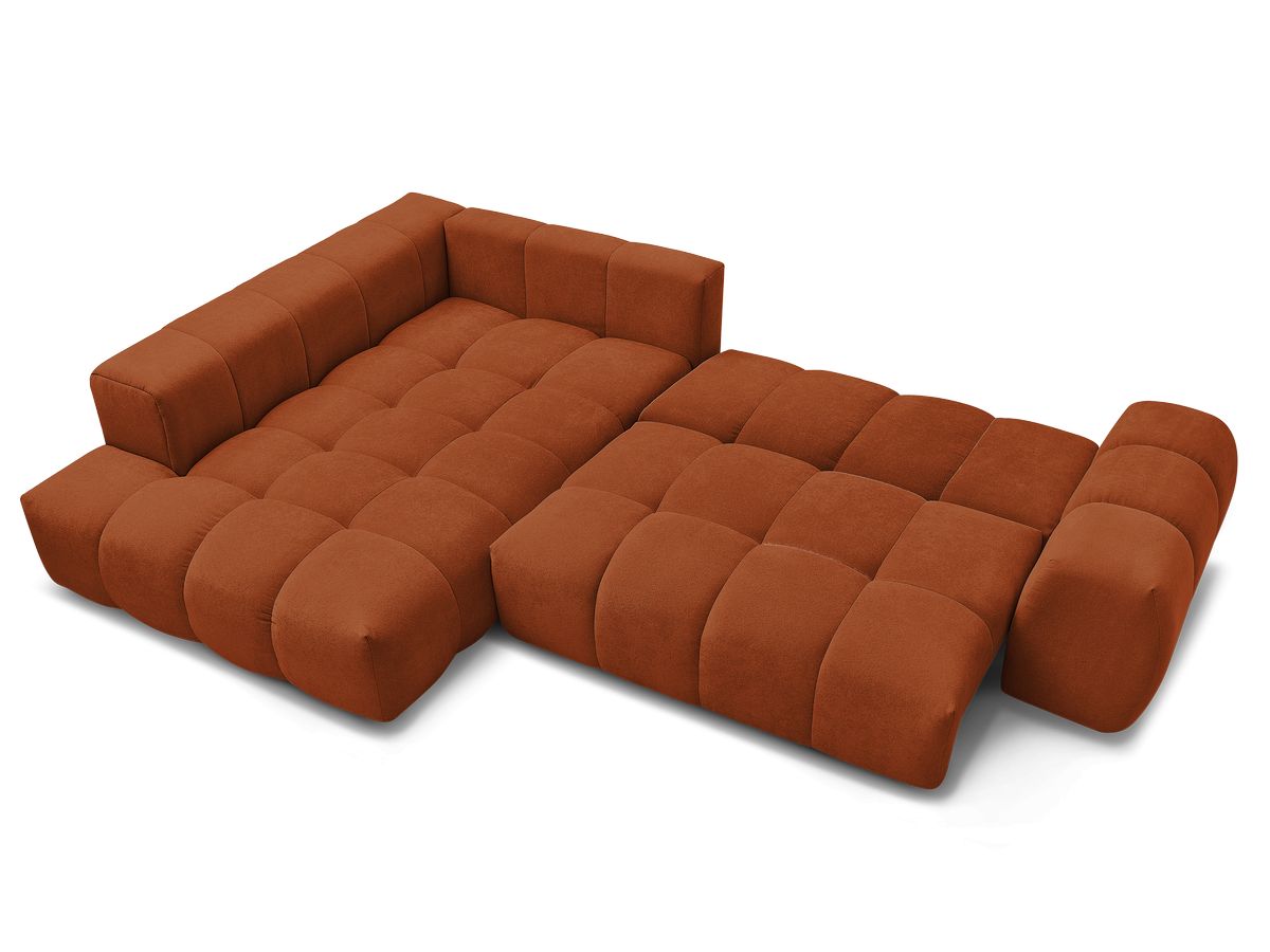 Canapé d'angle L convertible coffre EVEREST tissu texturé