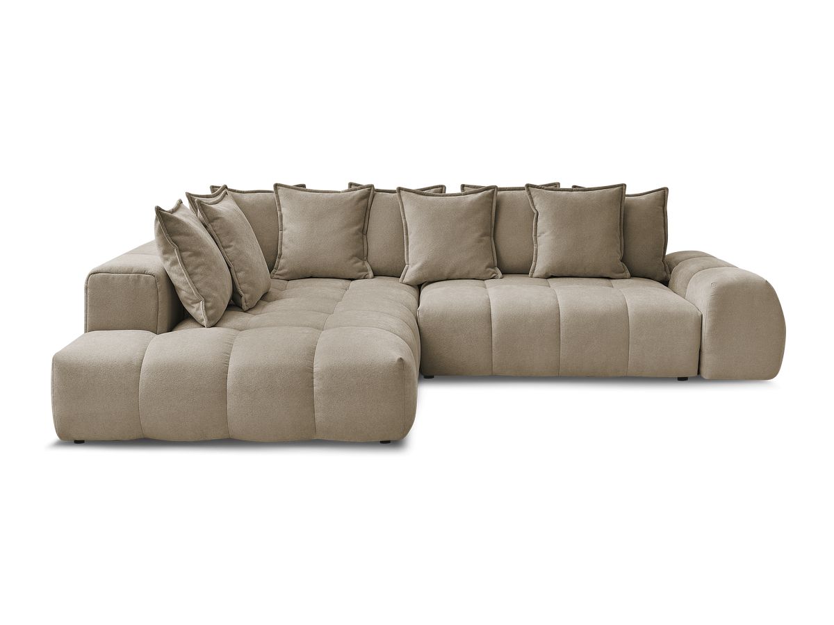 Canapé d'angle L convertible coffre EVEREST tissu texturé