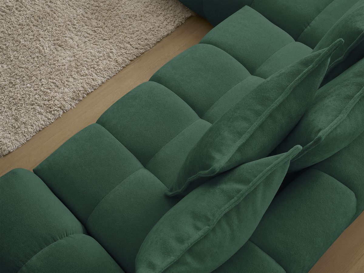 Canapé d'angle L convertible coffre EVEREST tissu texturé