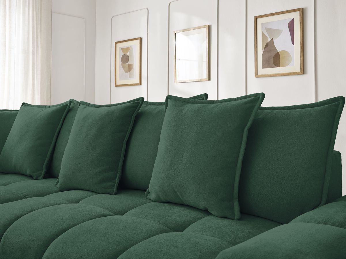 Canapé d'angle L convertible coffre EVEREST tissu texturé