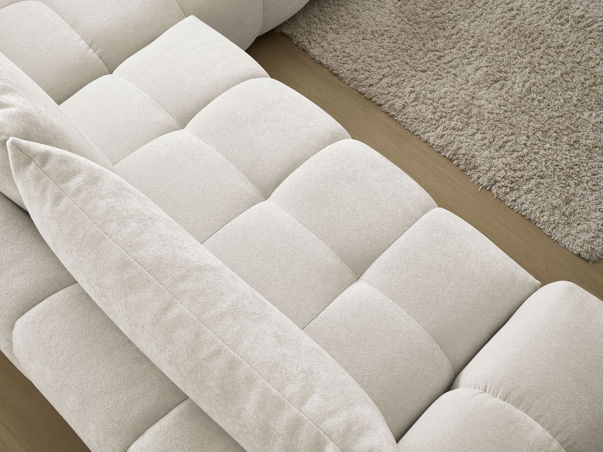 Canapé d'angle L convertible coffre EVEREST tissu texturé