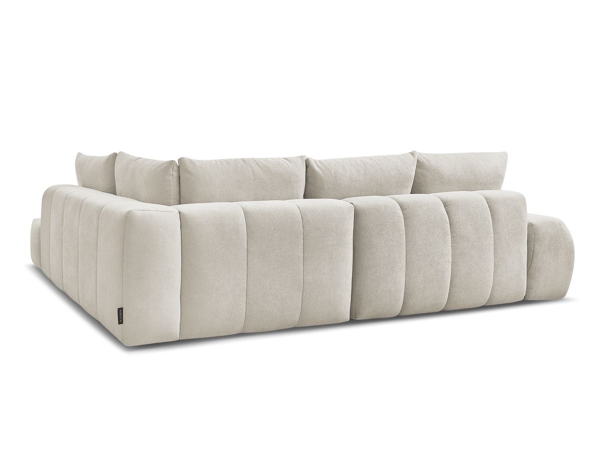 Canapé d'angle L convertible coffre EVEREST tissu texturé