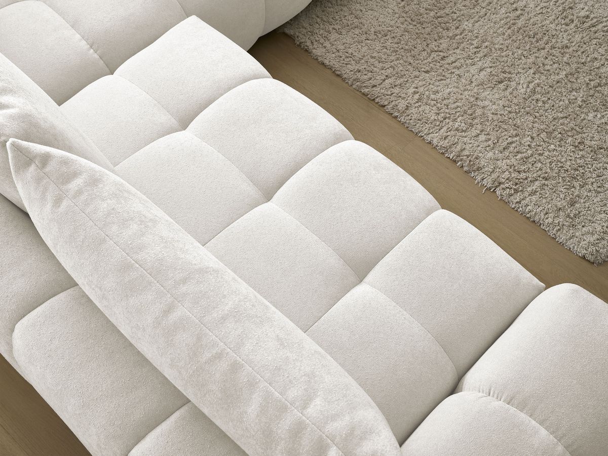 Canapé d'angle L convertible coffre EVEREST tissu texturé