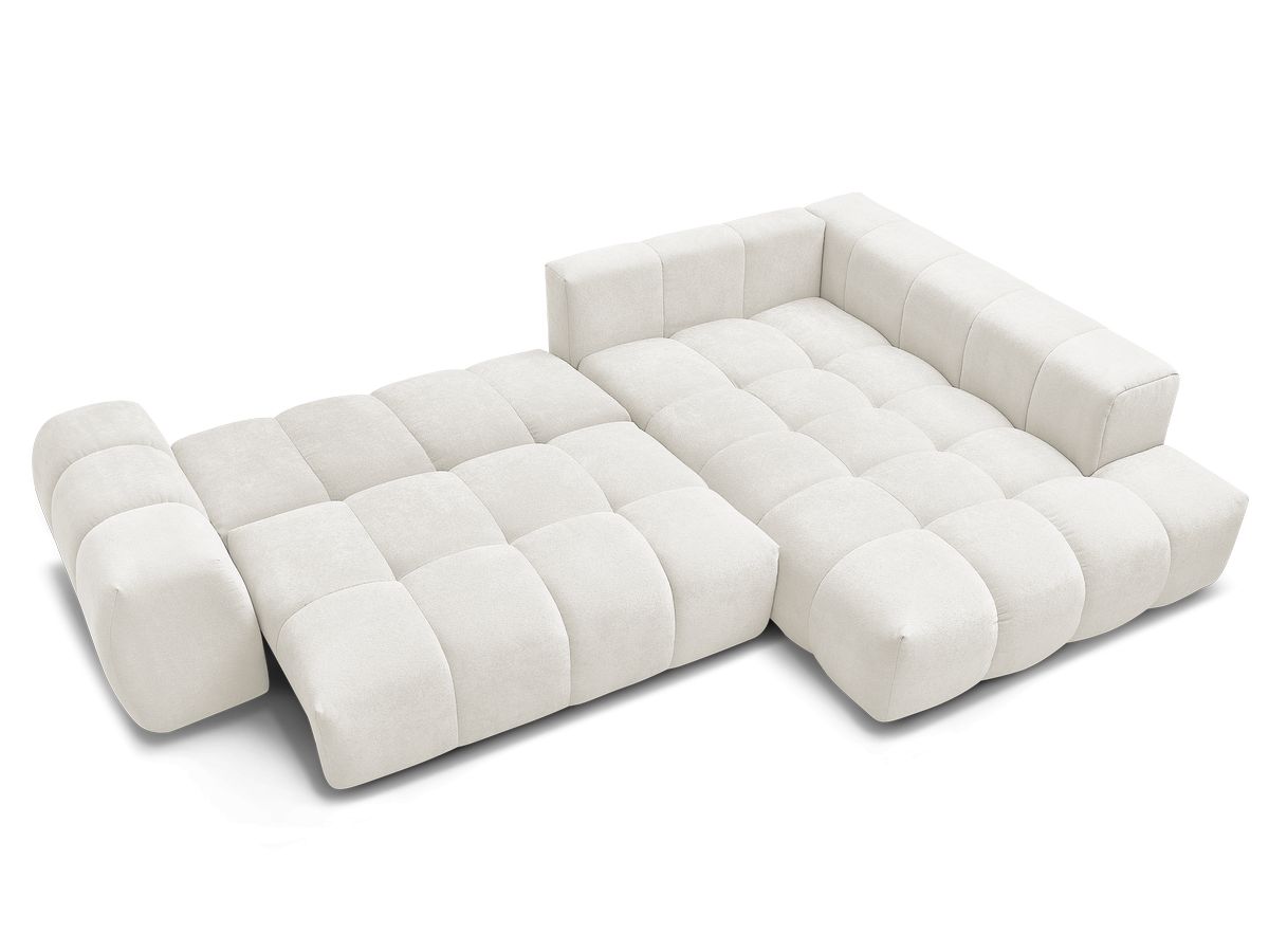 Canapé d'angle L convertible coffre EVEREST tissu texturé