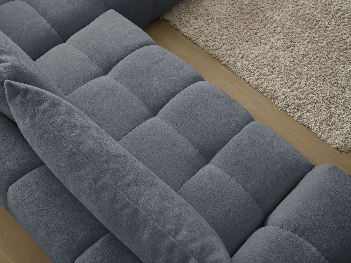 Canapé d'angle L convertible coffre EVEREST tissu texturé