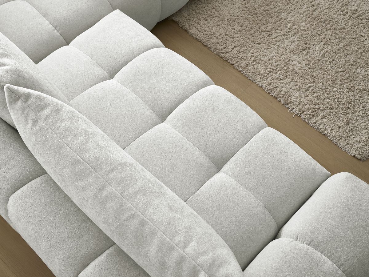 Canapé d'angle L convertible coffre EVEREST tissu texturé