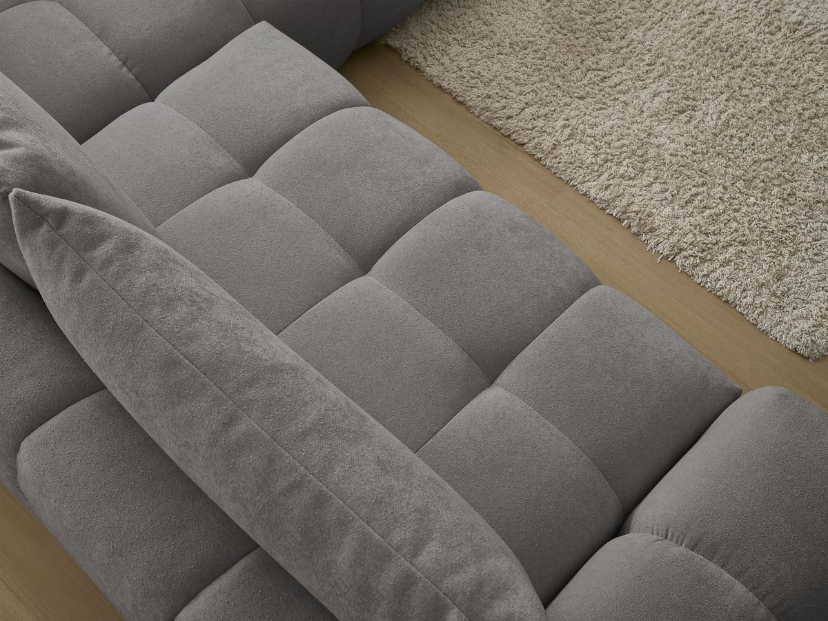 Canapé d'angle L convertible coffre EVEREST tissu texturé