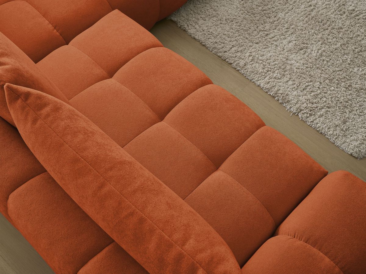 Canapé d'angle L convertible coffre EVEREST tissu texturé