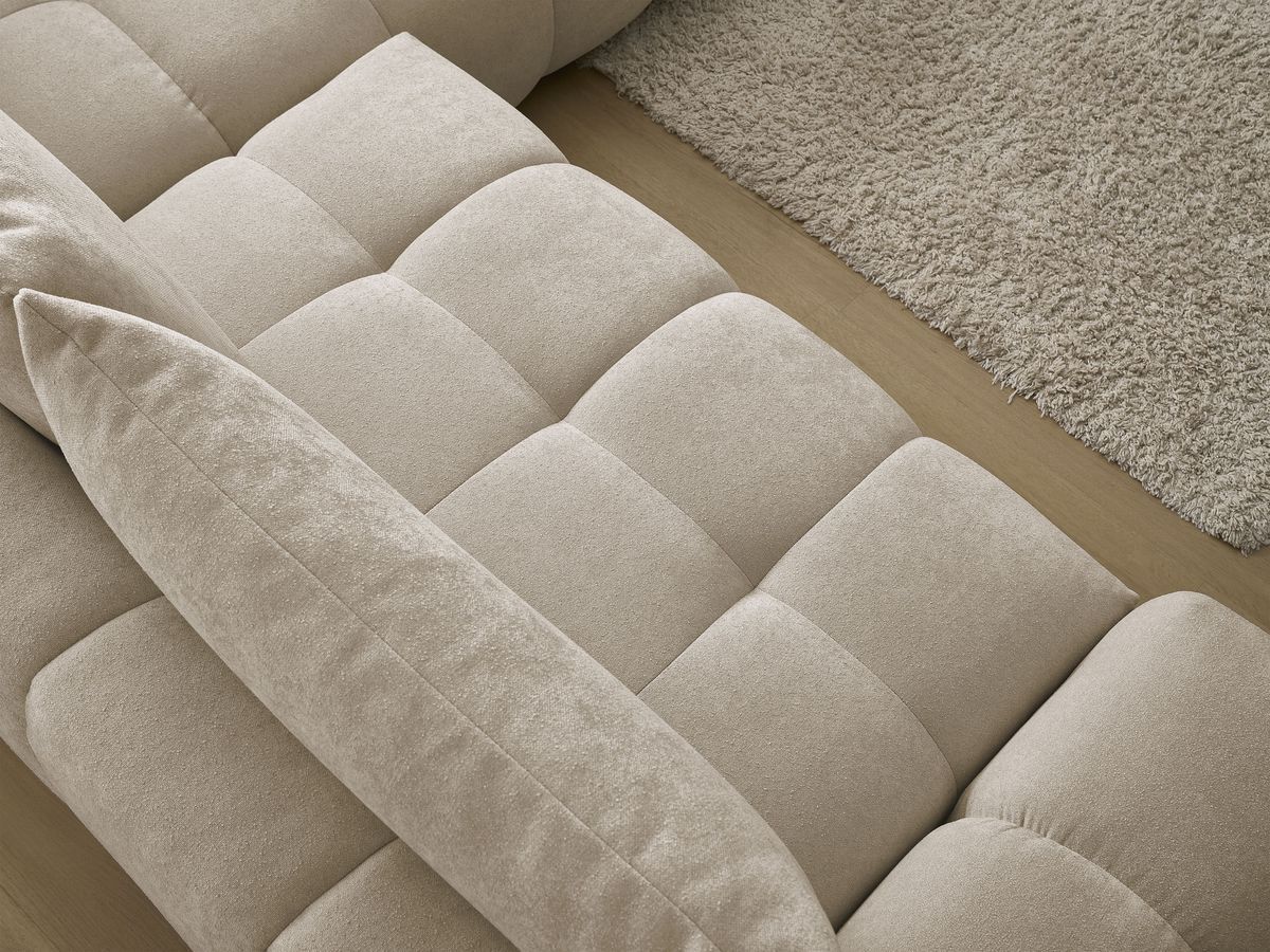 Canapé d'angle L convertible coffre EVEREST tissu texturé