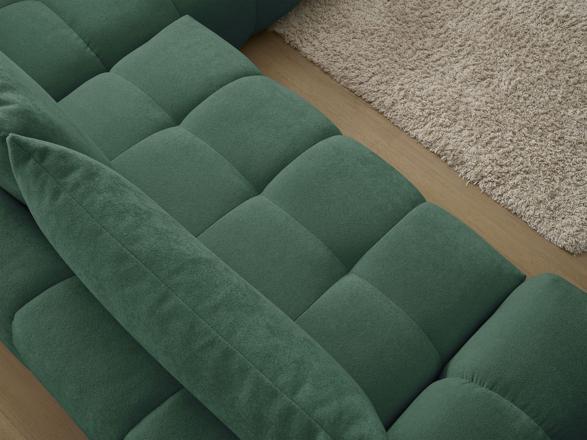 Canapé d'angle L convertible coffre EVEREST tissu texturé