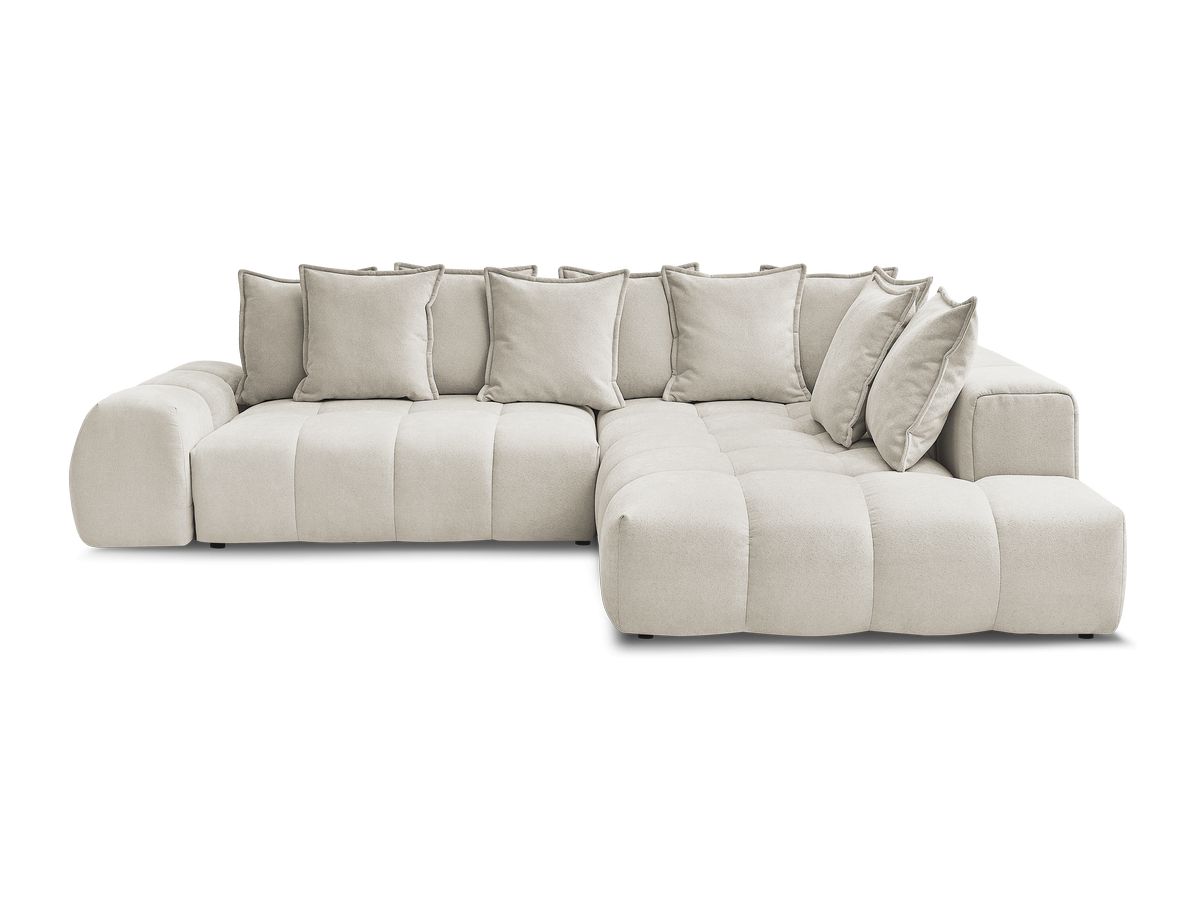 Canapé d'angle L convertible coffre EVEREST tissu texturé