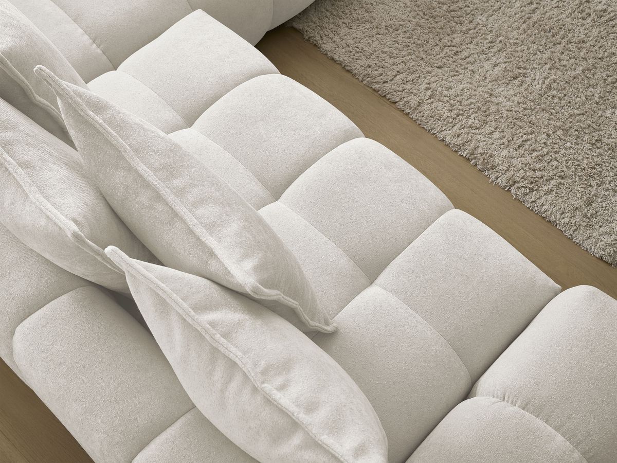 Canapé d'angle L convertible coffre EVEREST tissu texturé