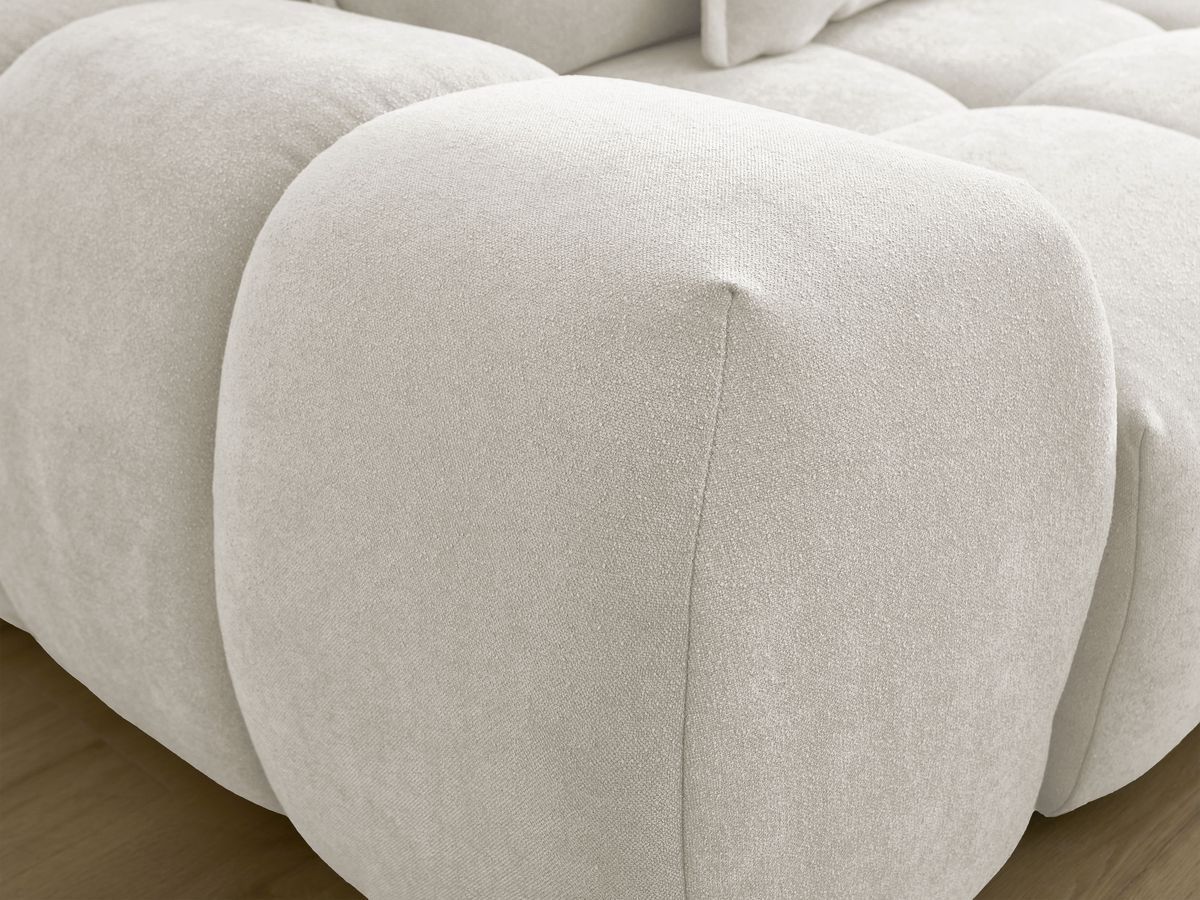 Canapé d'angle L convertible coffre EVEREST tissu texturé