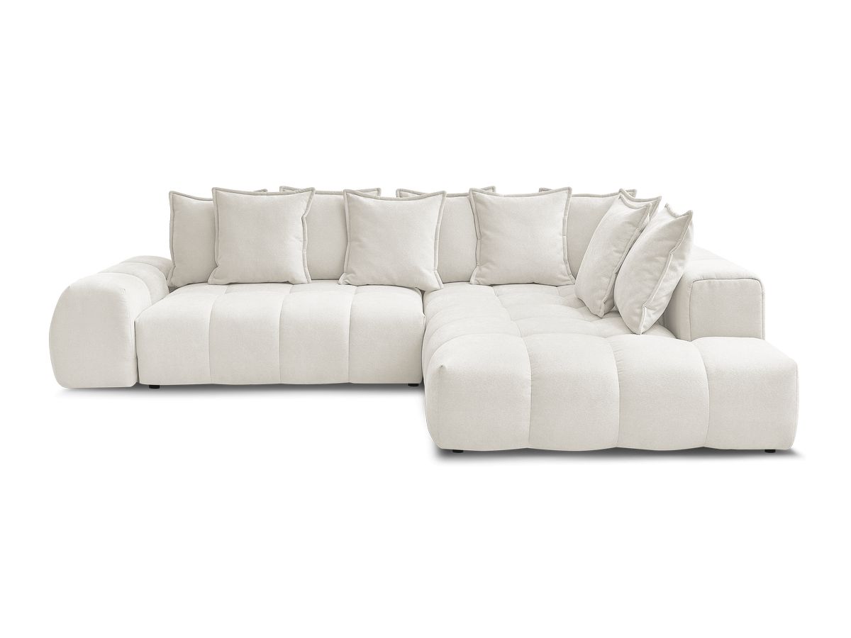 Canapé d'angle L convertible coffre EVEREST tissu texturé
