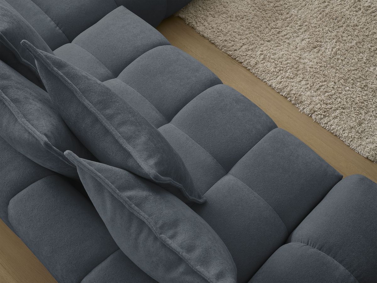 Canapé d'angle L convertible coffre EVEREST tissu texturé