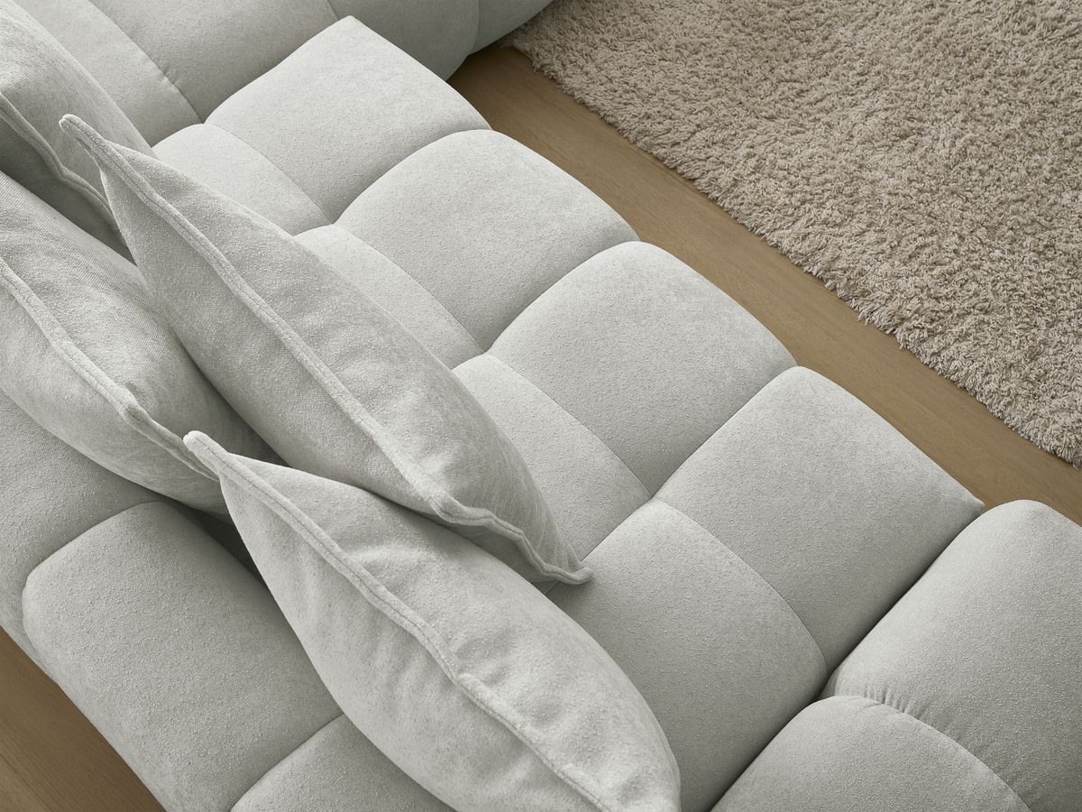 Canapé d'angle L convertible coffre EVEREST tissu texturé