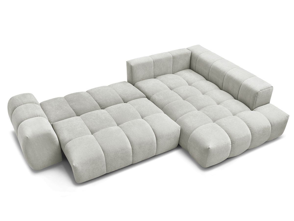 Canapé d'angle L convertible coffre EVEREST tissu texturé