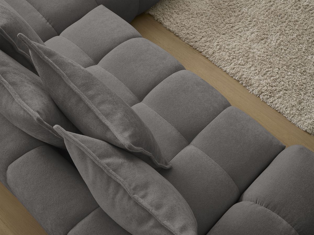 Canapé d'angle L convertible coffre EVEREST tissu texturé