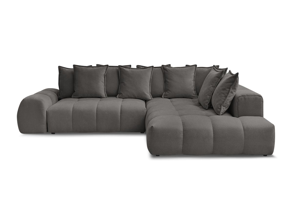 Canapé d'angle L convertible coffre EVEREST tissu texturé