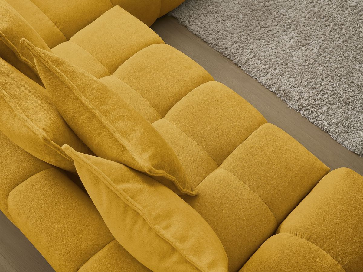 Canapé d'angle L convertible coffre EVEREST tissu texturé