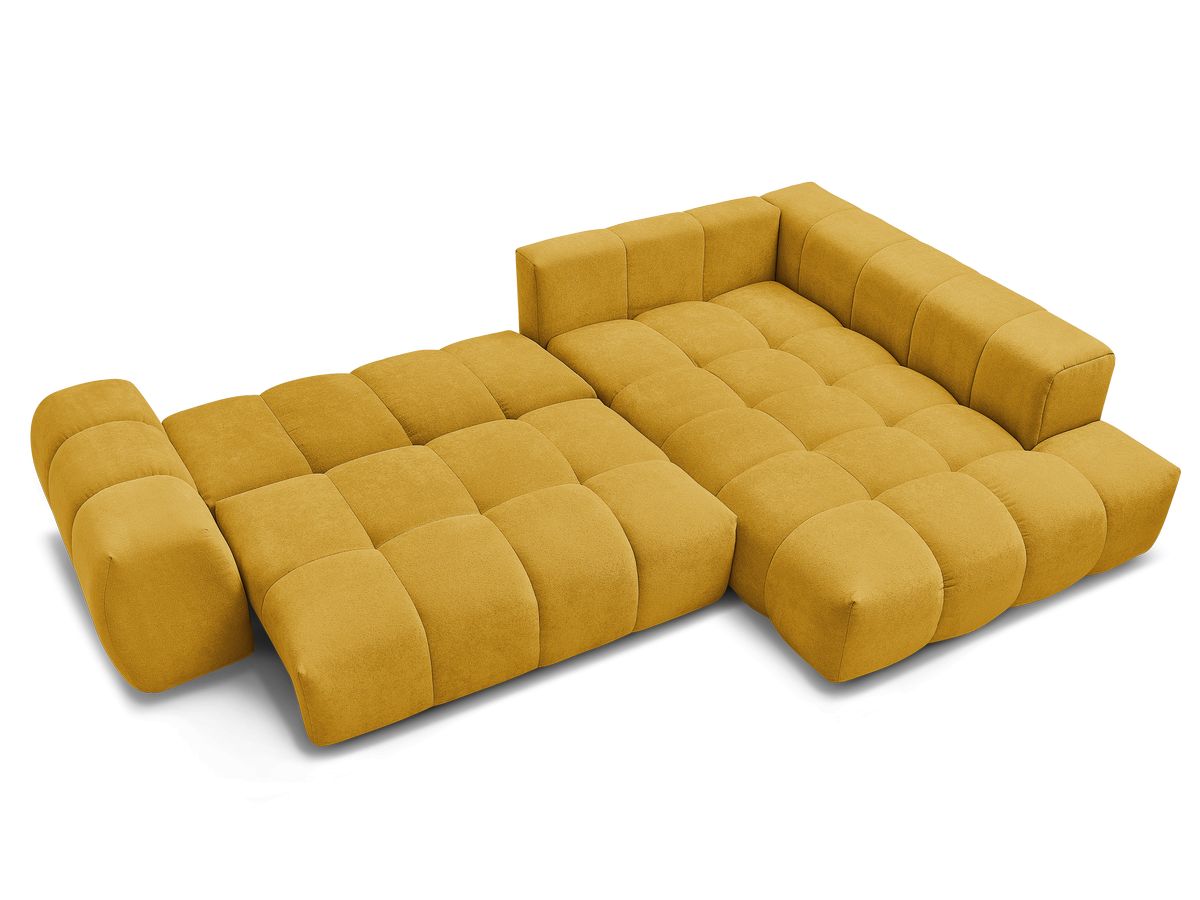 Canapé d'angle L convertible coffre EVEREST tissu texturé