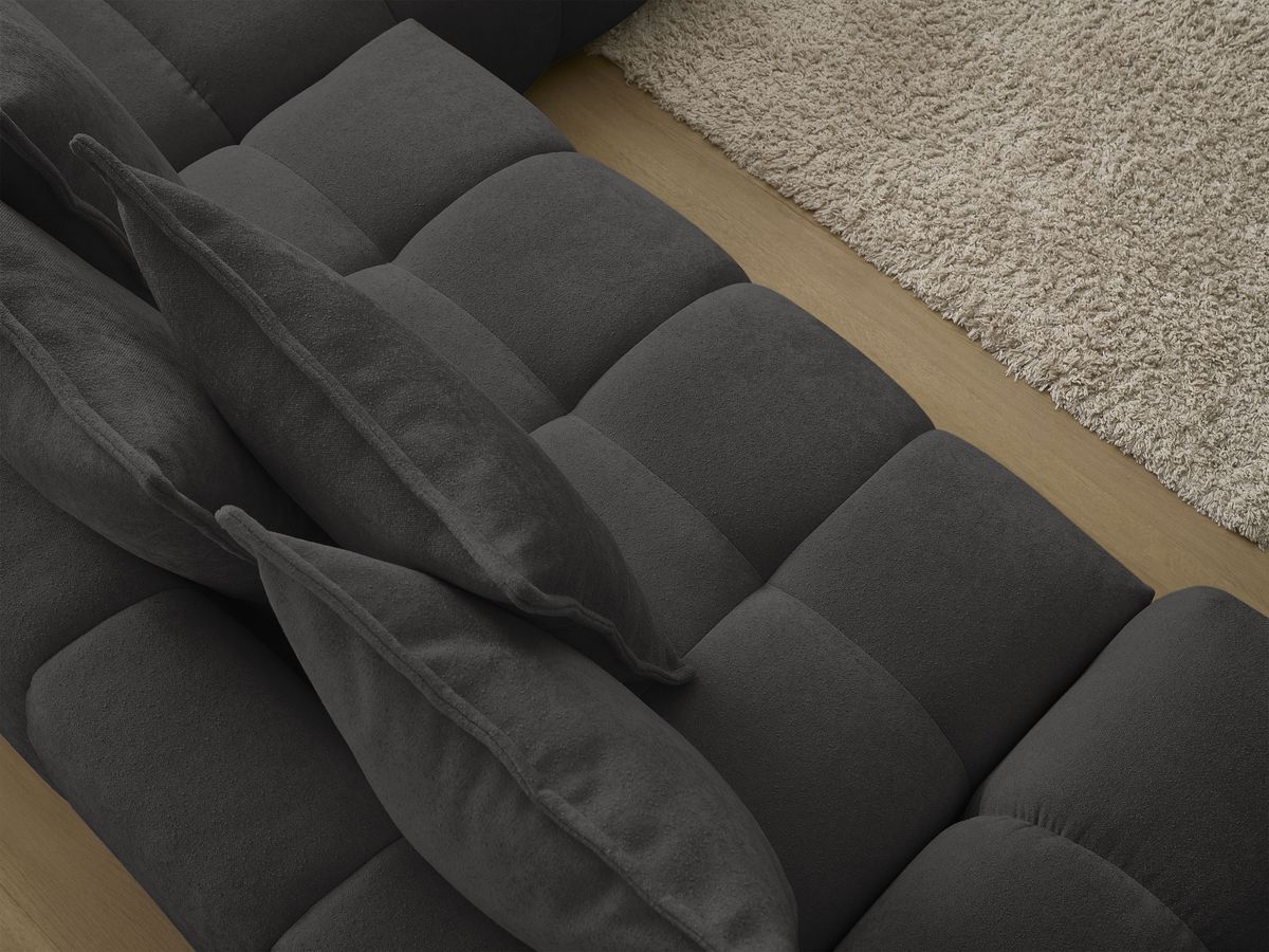 Canapé d'angle L convertible coffre EVEREST tissu texturé