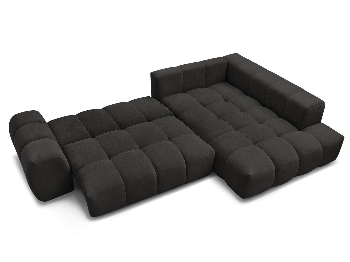 Canapé d'angle L convertible coffre EVEREST tissu texturé