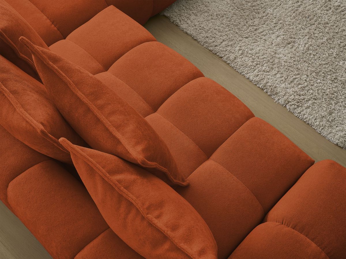 Canapé d'angle L convertible coffre EVEREST tissu texturé