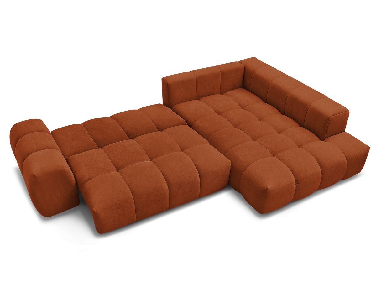 Canapé d'angle L convertible coffre EVEREST tissu texturé