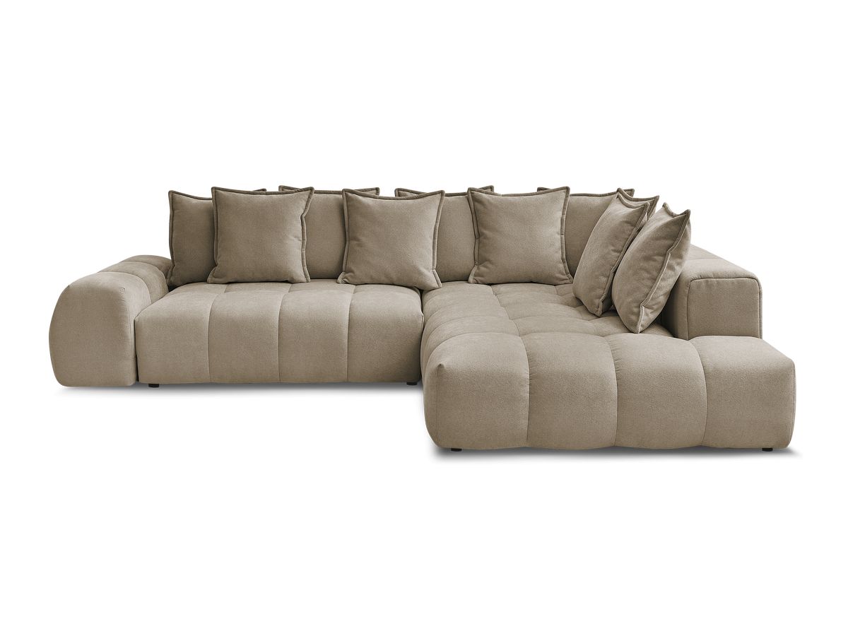 Canapé d'angle L convertible coffre EVEREST tissu texturé
