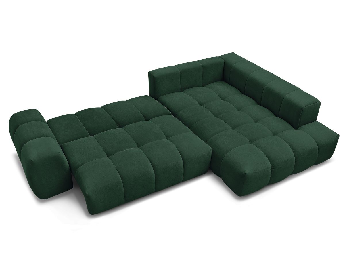 Canapé d'angle L convertible coffre EVEREST tissu texturé