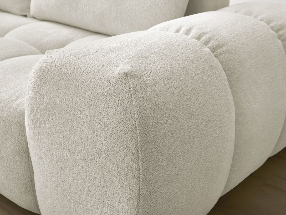 Canapé d'angle L convertible coffre EVEREST tissu chiné