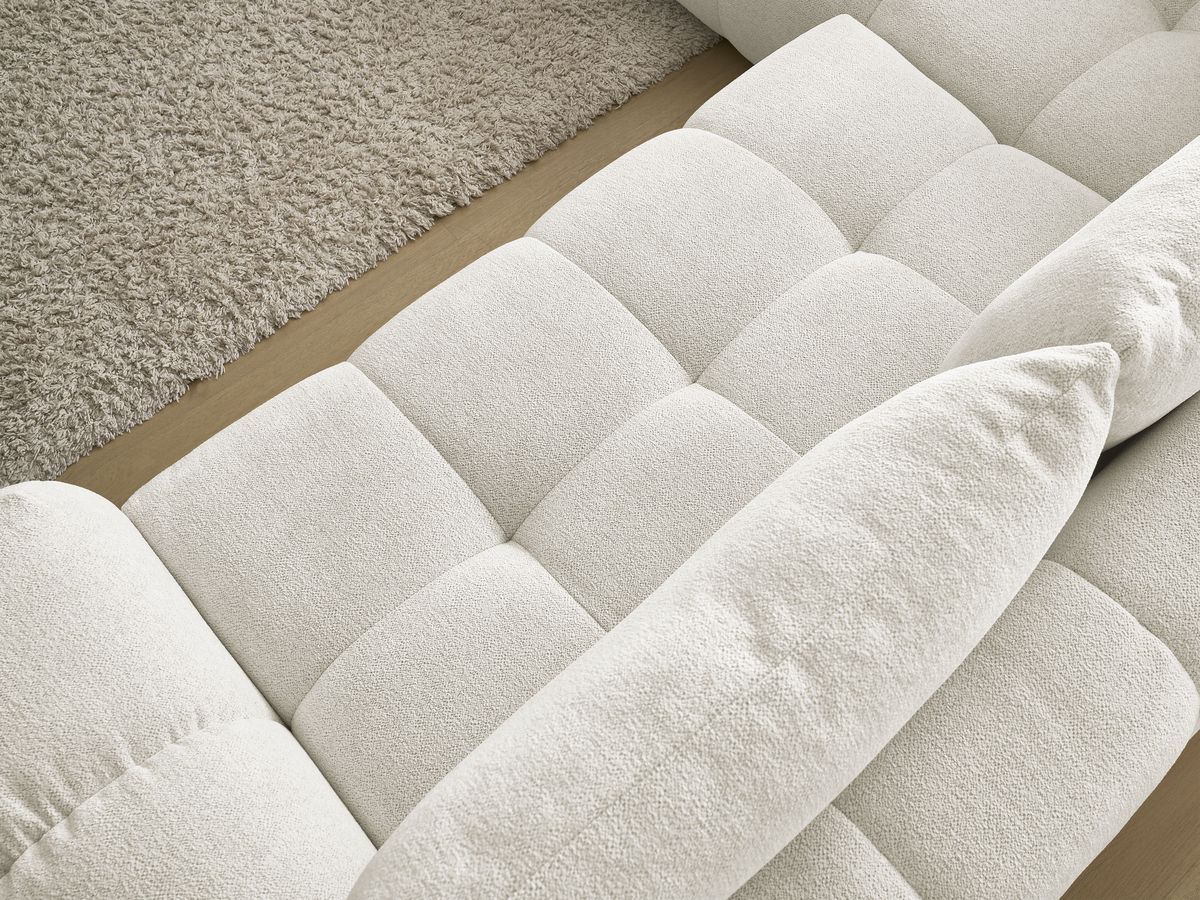 Canapé d'angle L convertible coffre EVEREST tissu chiné