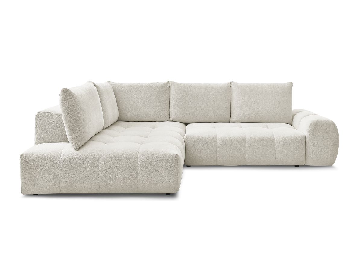Canapé d'angle L convertible coffre EVEREST tissu chiné