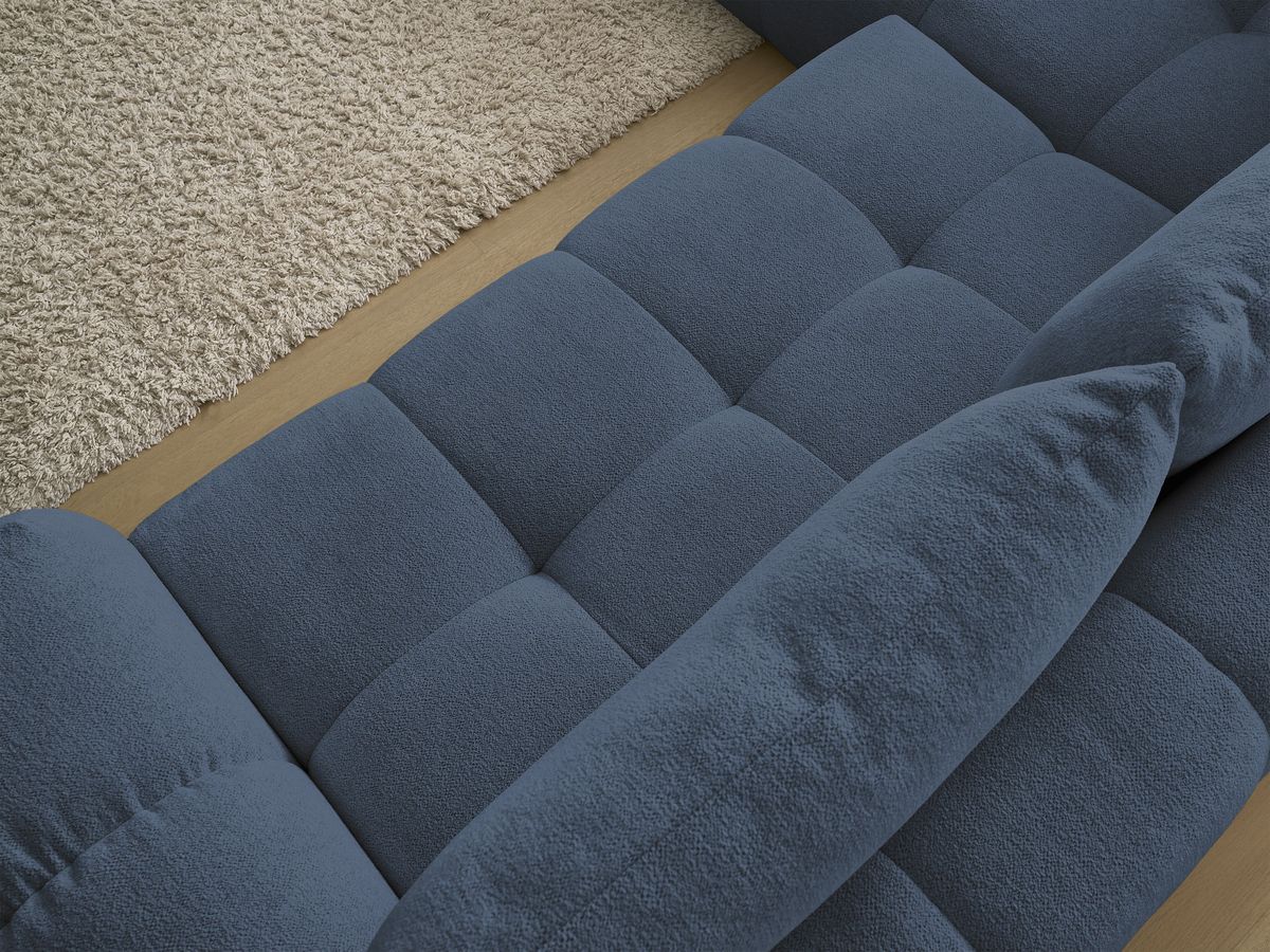 Canapé d'angle L convertible coffre EVEREST tissu chiné