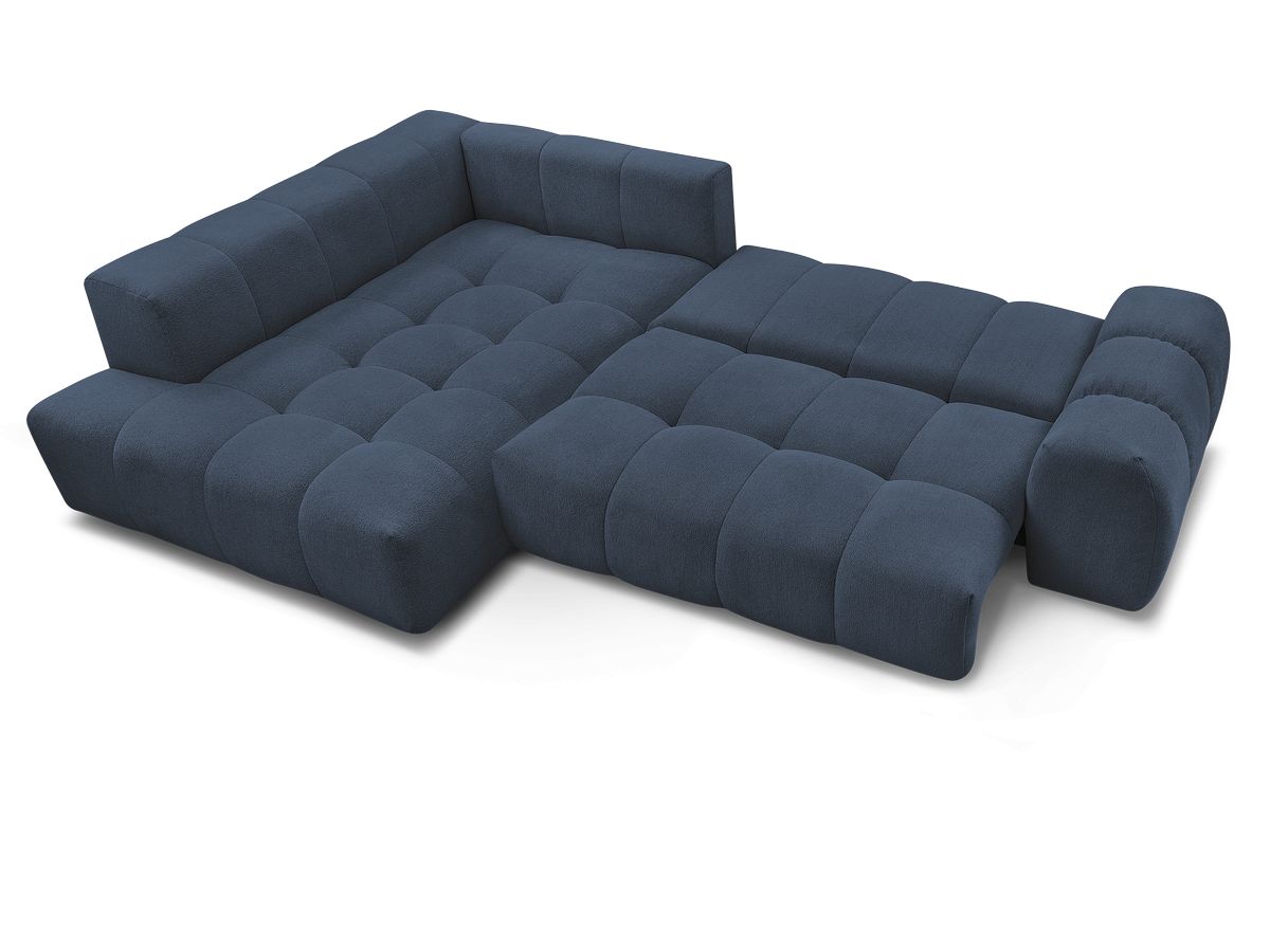 Canapé d'angle L convertible coffre EVEREST tissu chiné