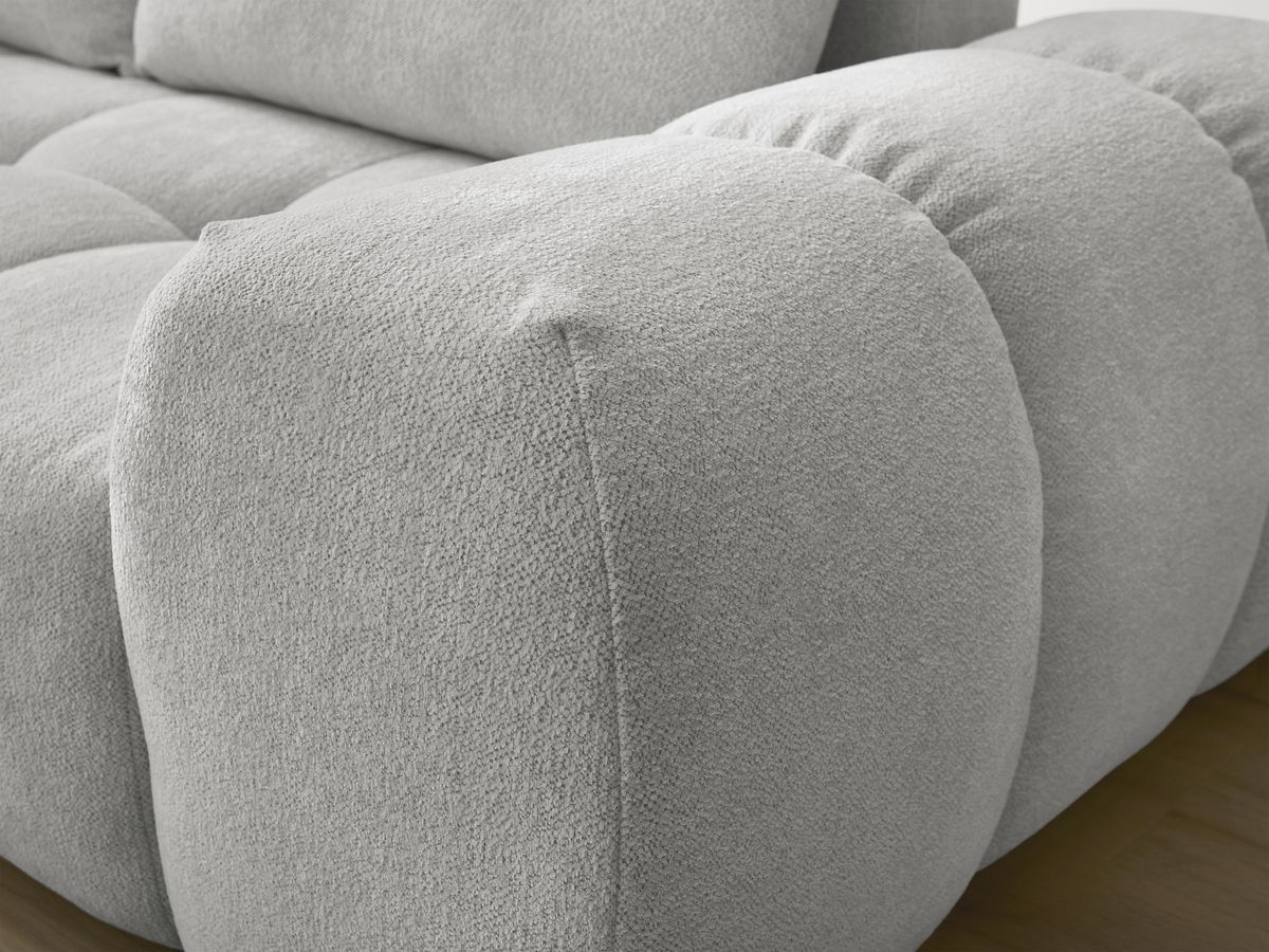 Canapé d'angle L convertible coffre EVEREST tissu chiné