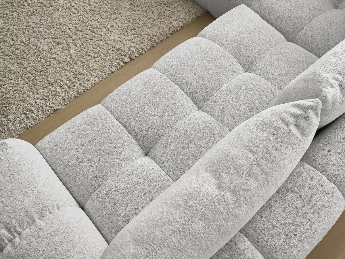 Canapé d'angle L convertible coffre EVEREST tissu chiné