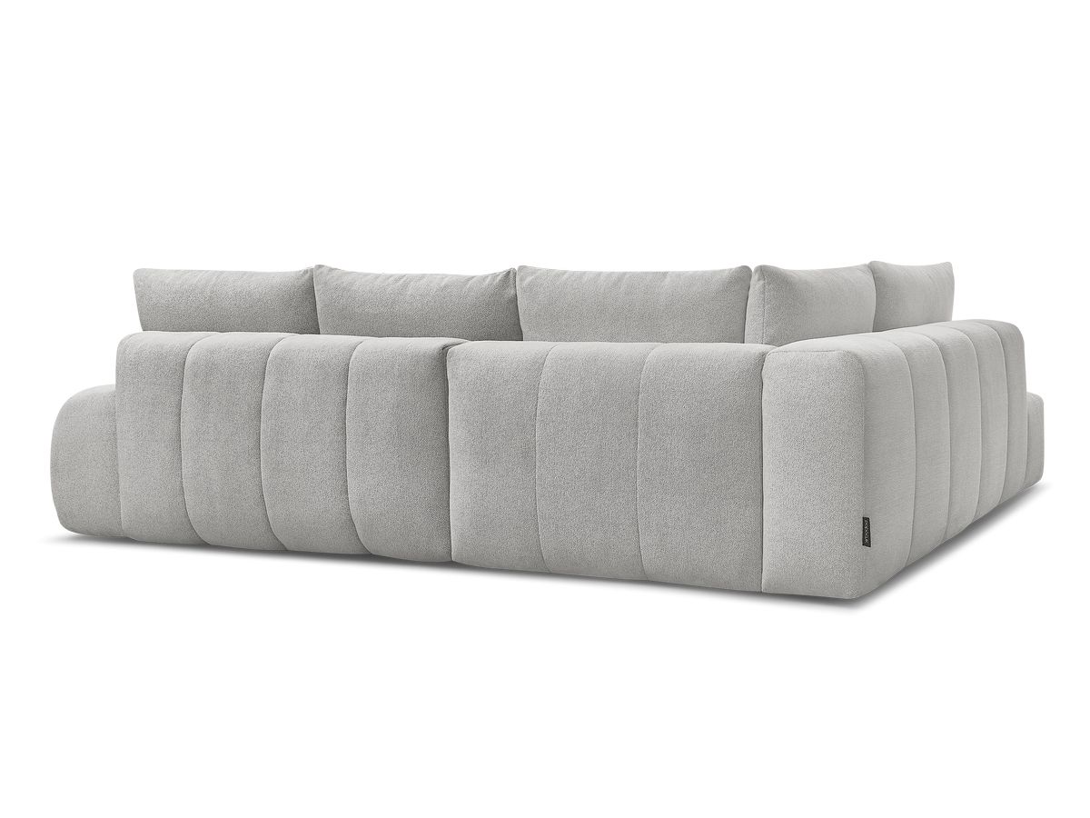 Canapé d'angle L convertible coffre EVEREST tissu chiné
