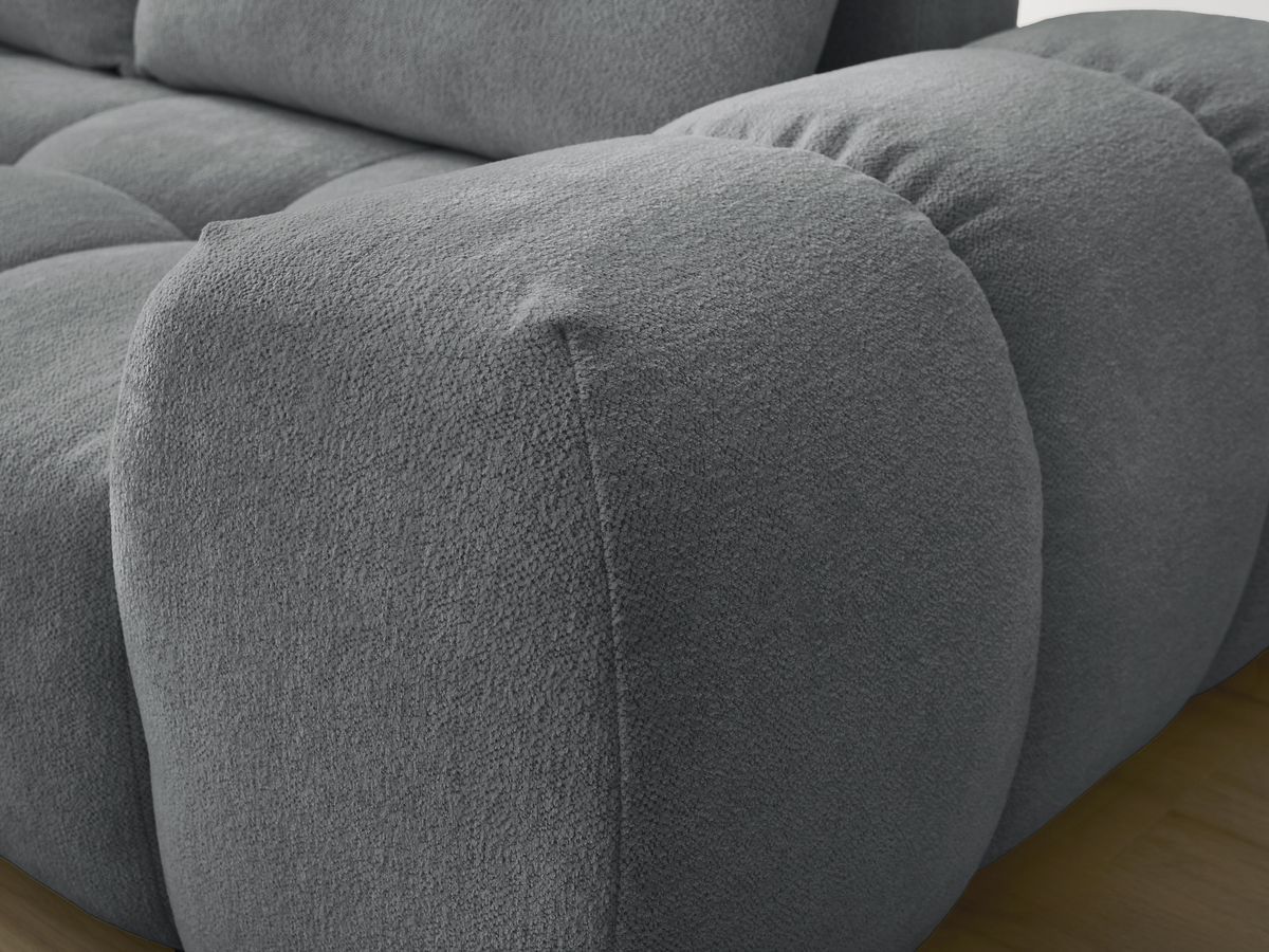 Canapé d'angle L convertible coffre EVEREST tissu chiné