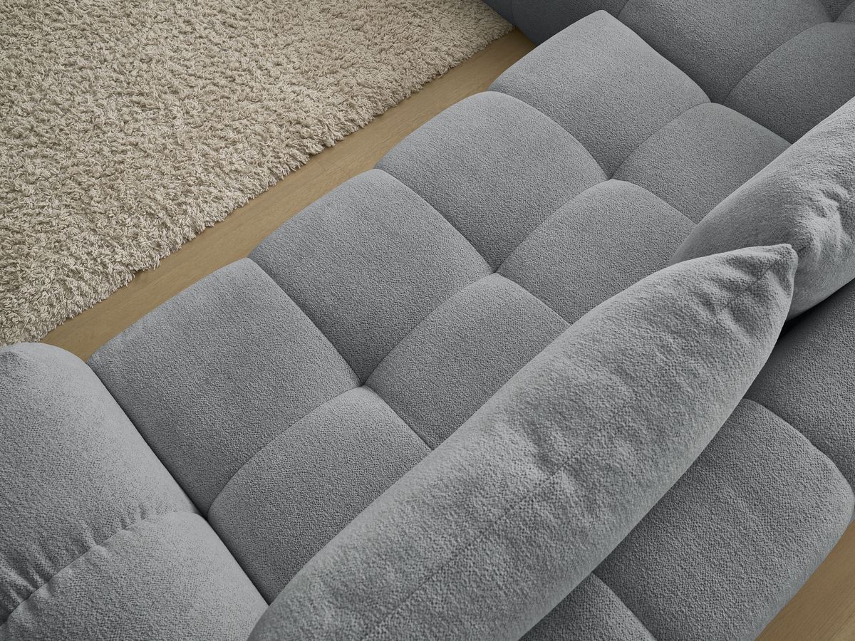 Canapé d'angle L convertible coffre EVEREST tissu chiné
