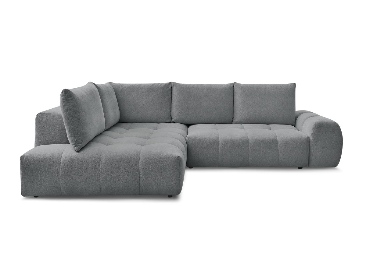 Canapé d'angle L convertible coffre EVEREST tissu chiné