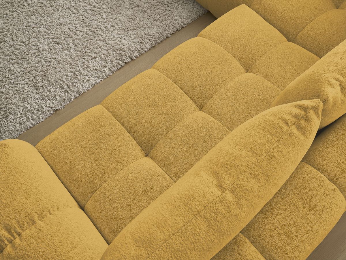 Canapé d'angle L convertible coffre EVEREST tissu chiné