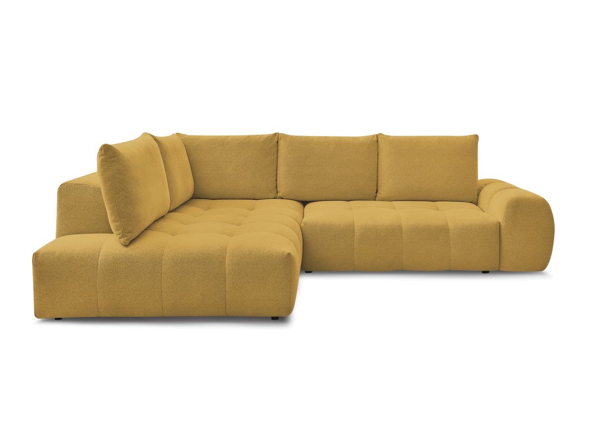 Canapé d'angle L convertible coffre EVEREST tissu chiné