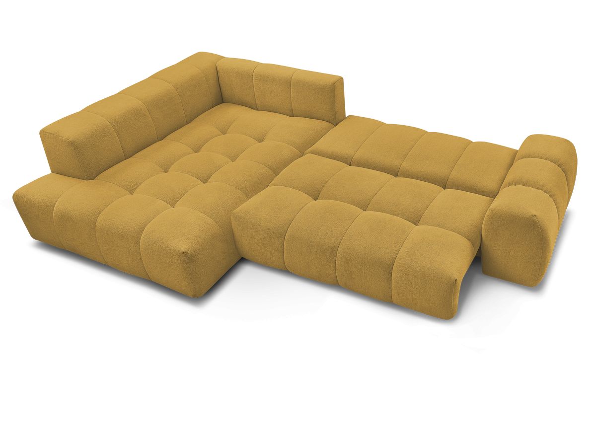 Canapé d'angle L convertible coffre EVEREST tissu chiné