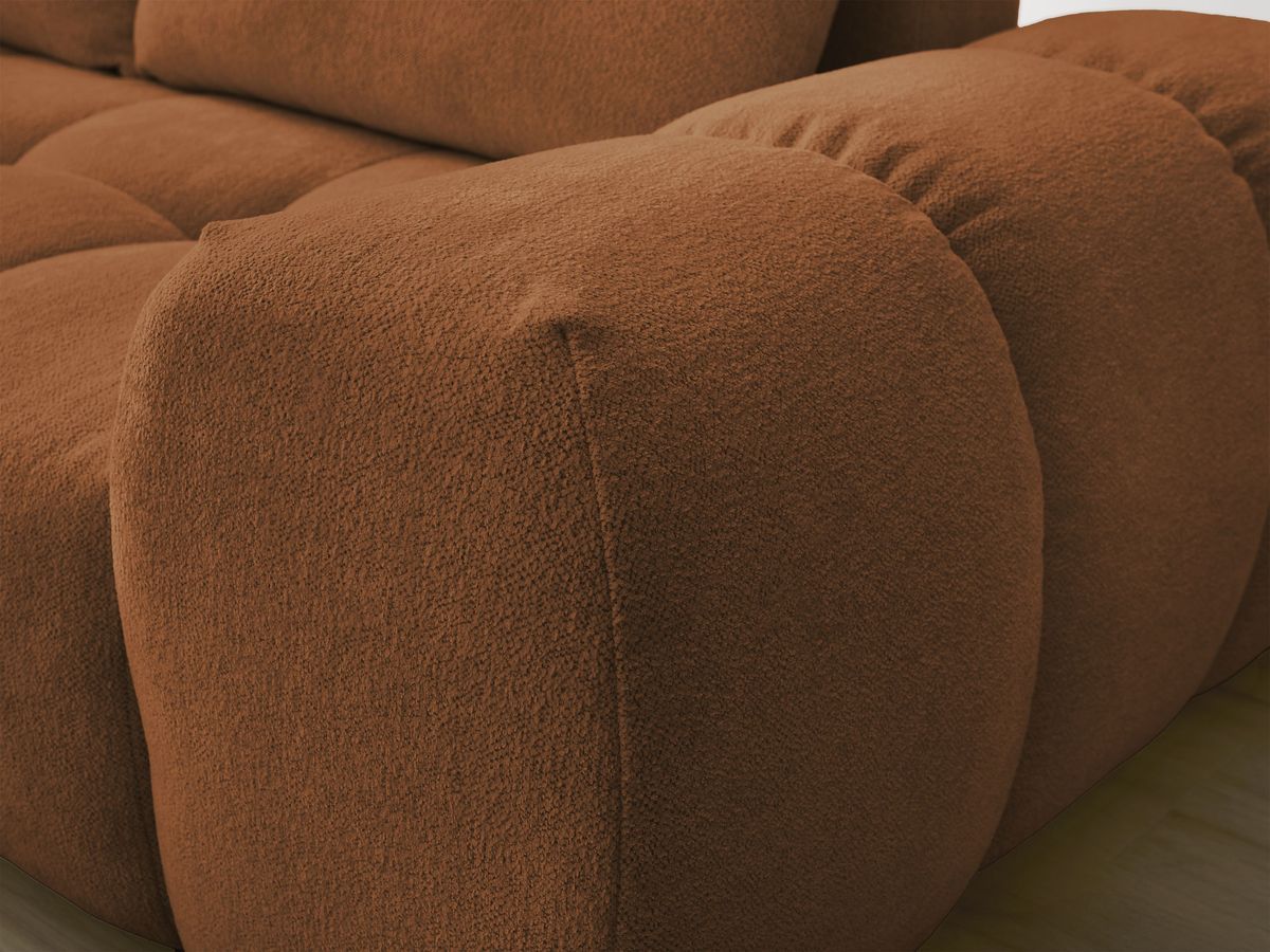 Canapé d'angle L convertible coffre EVEREST tissu chiné